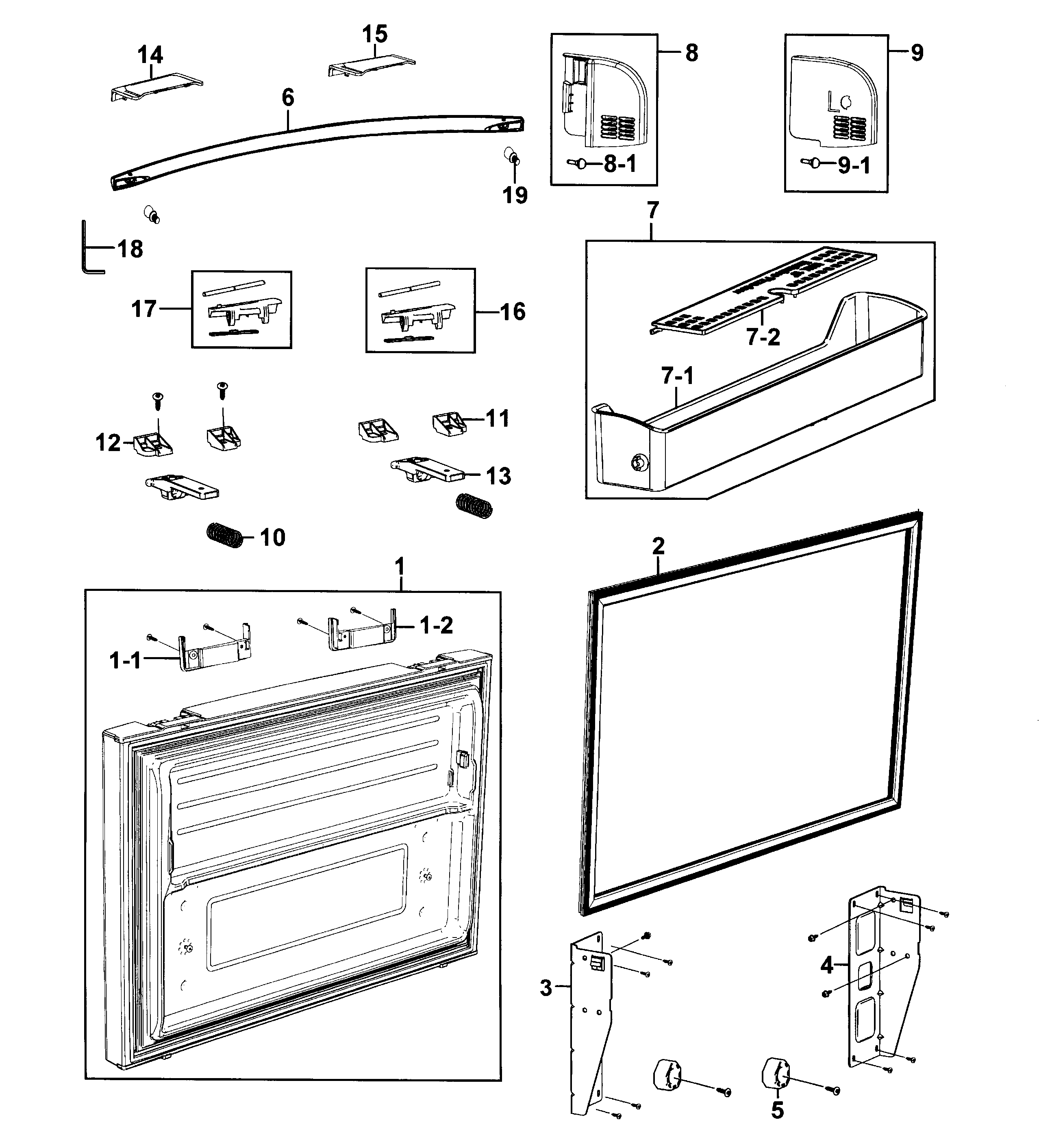 Freezer door