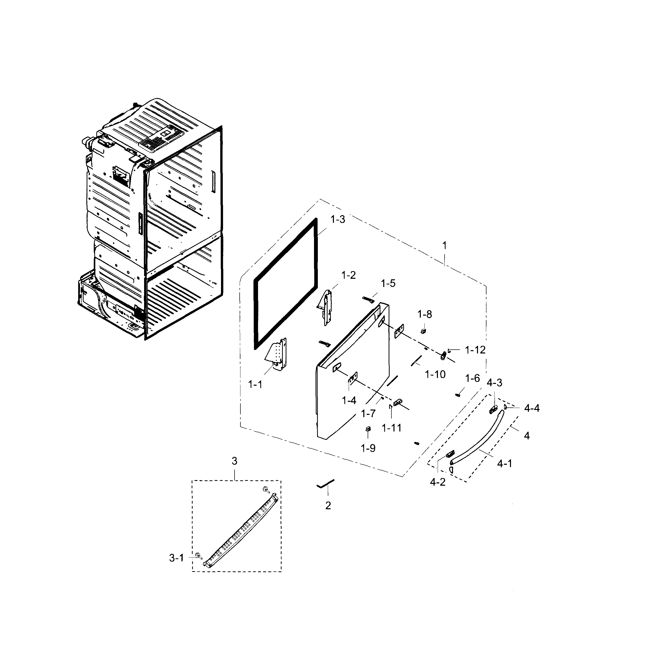 Freezer door