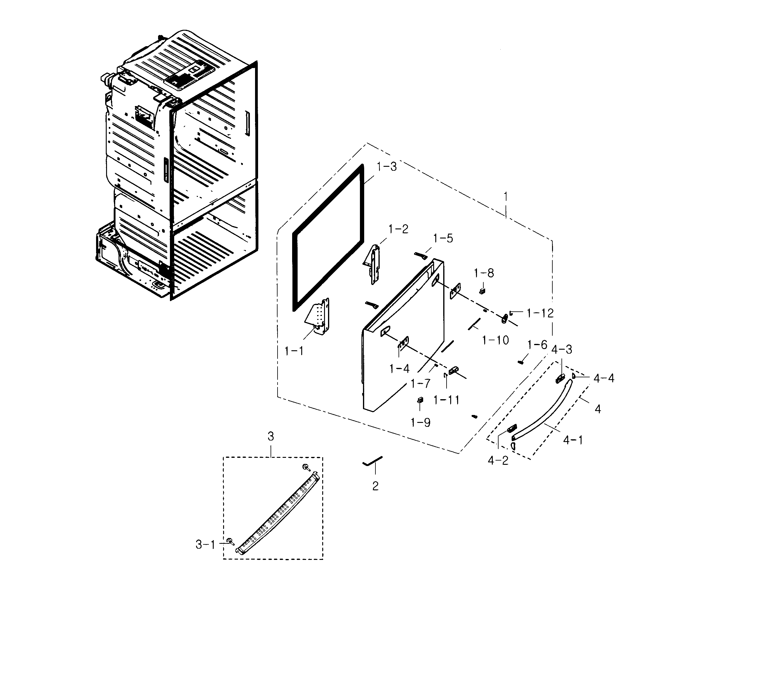 Freezer door