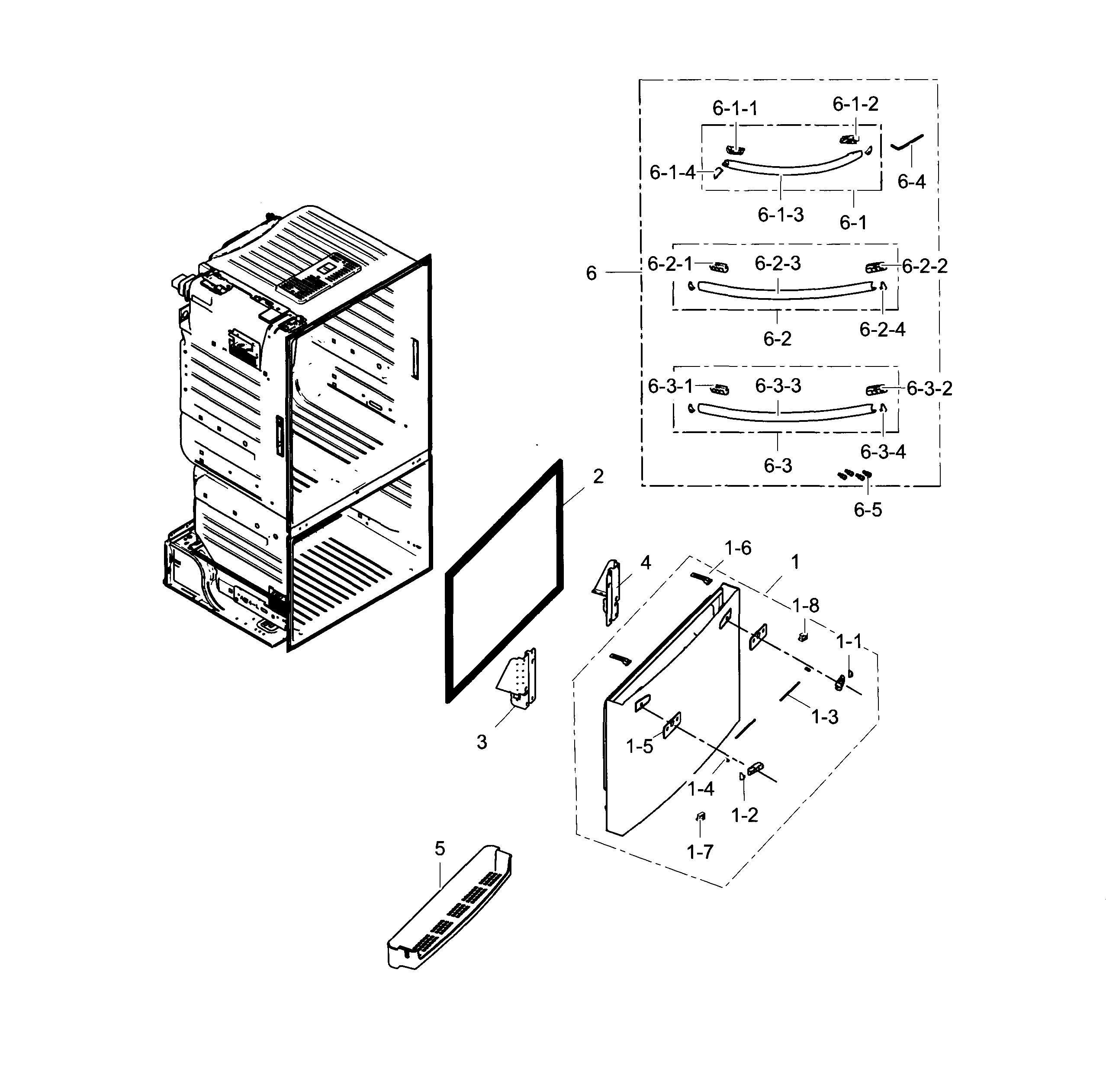 Freezer door