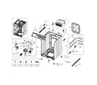 Samsung WF448AAP/XAA-06 frame & cover parts diagram