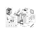 Samsung WF448AAP/XAA-07 frame & cover parts diagram