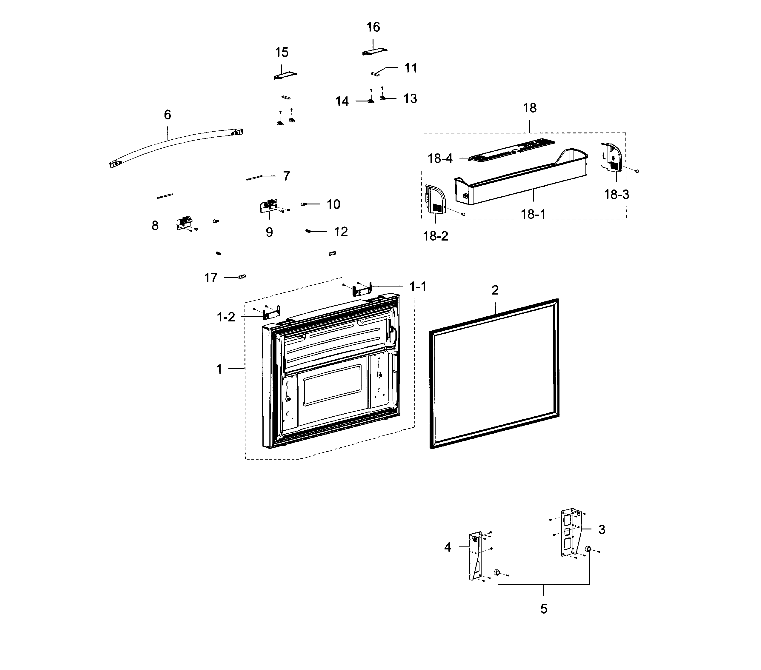 Freezer door