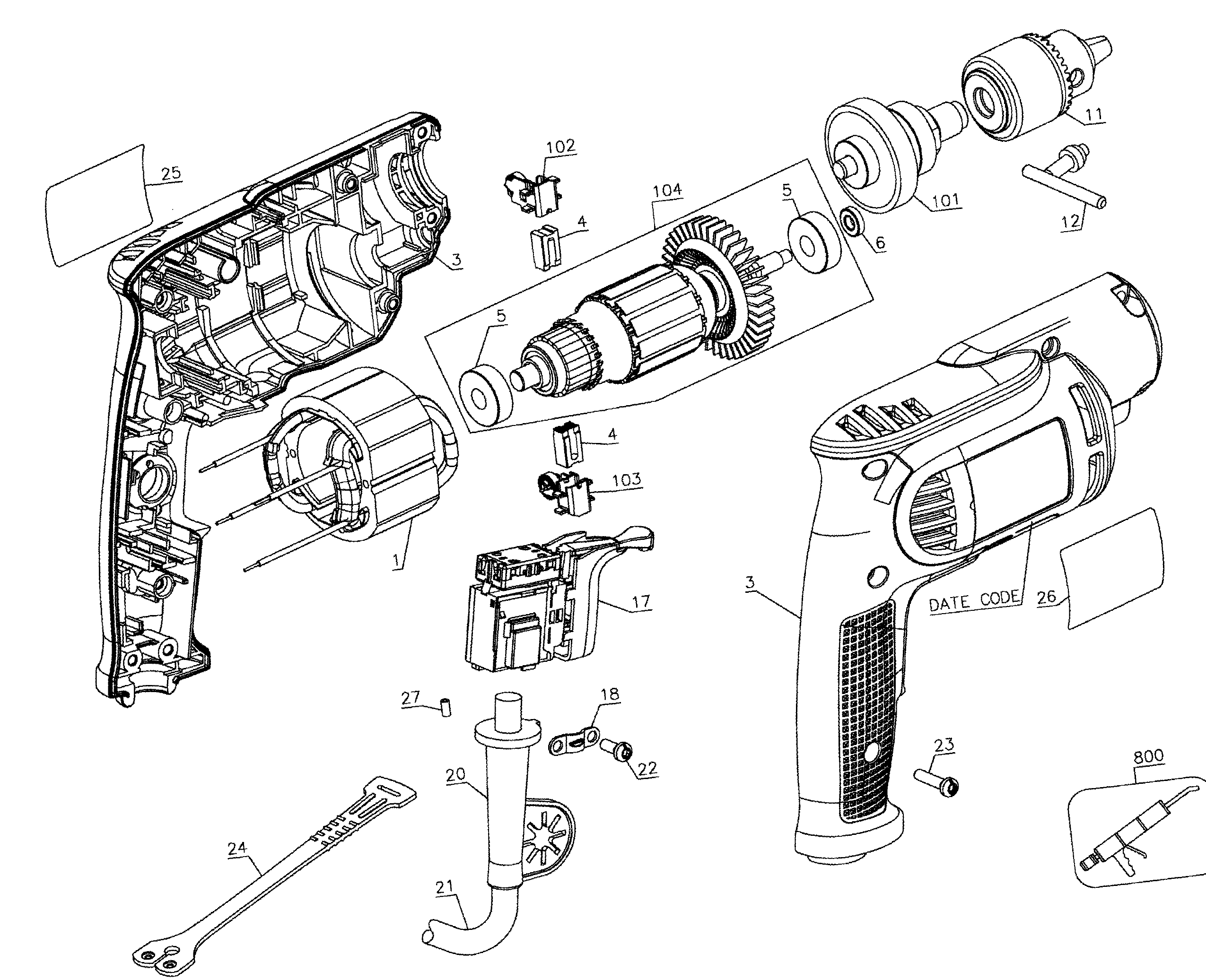 Drill assy