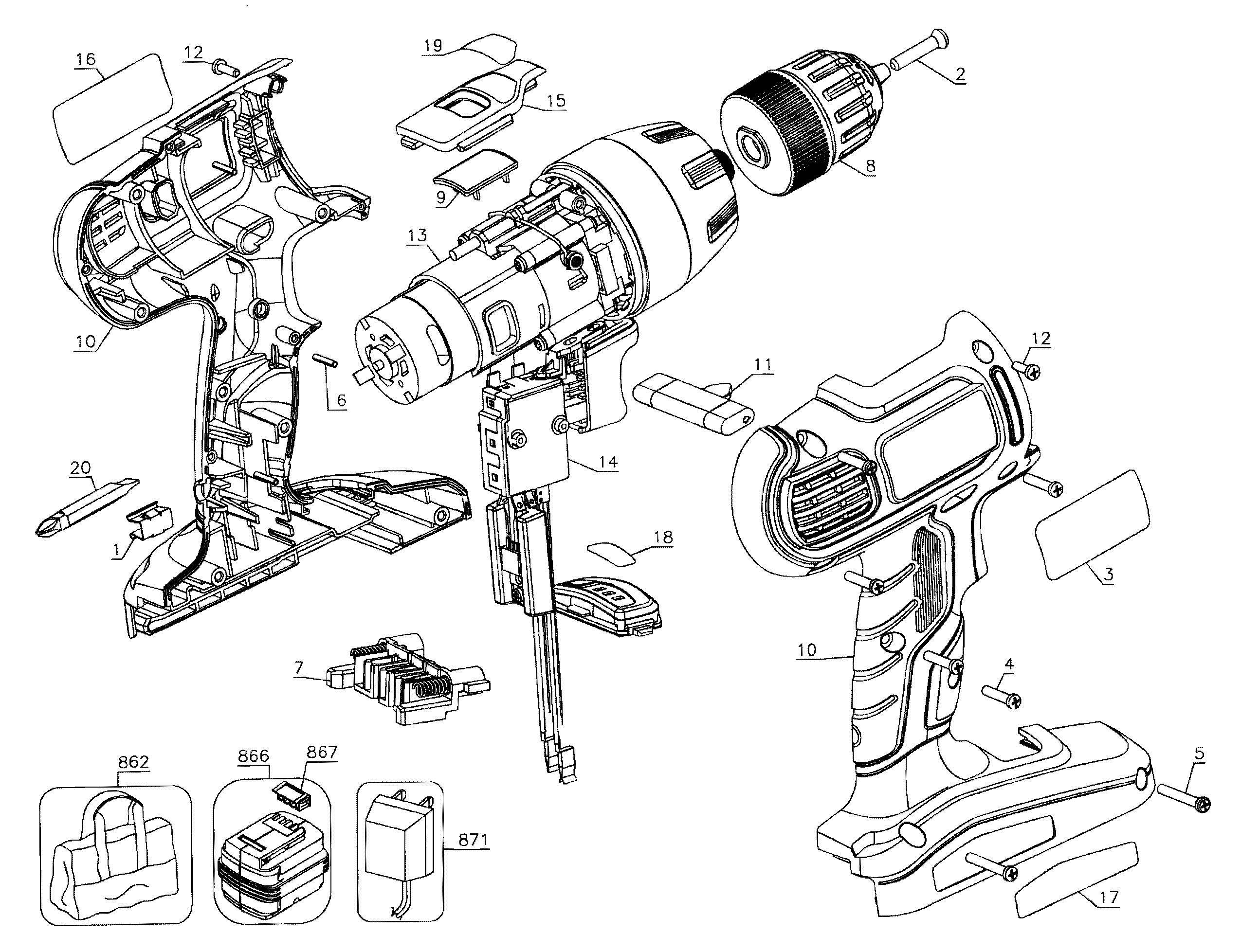 Drill assy