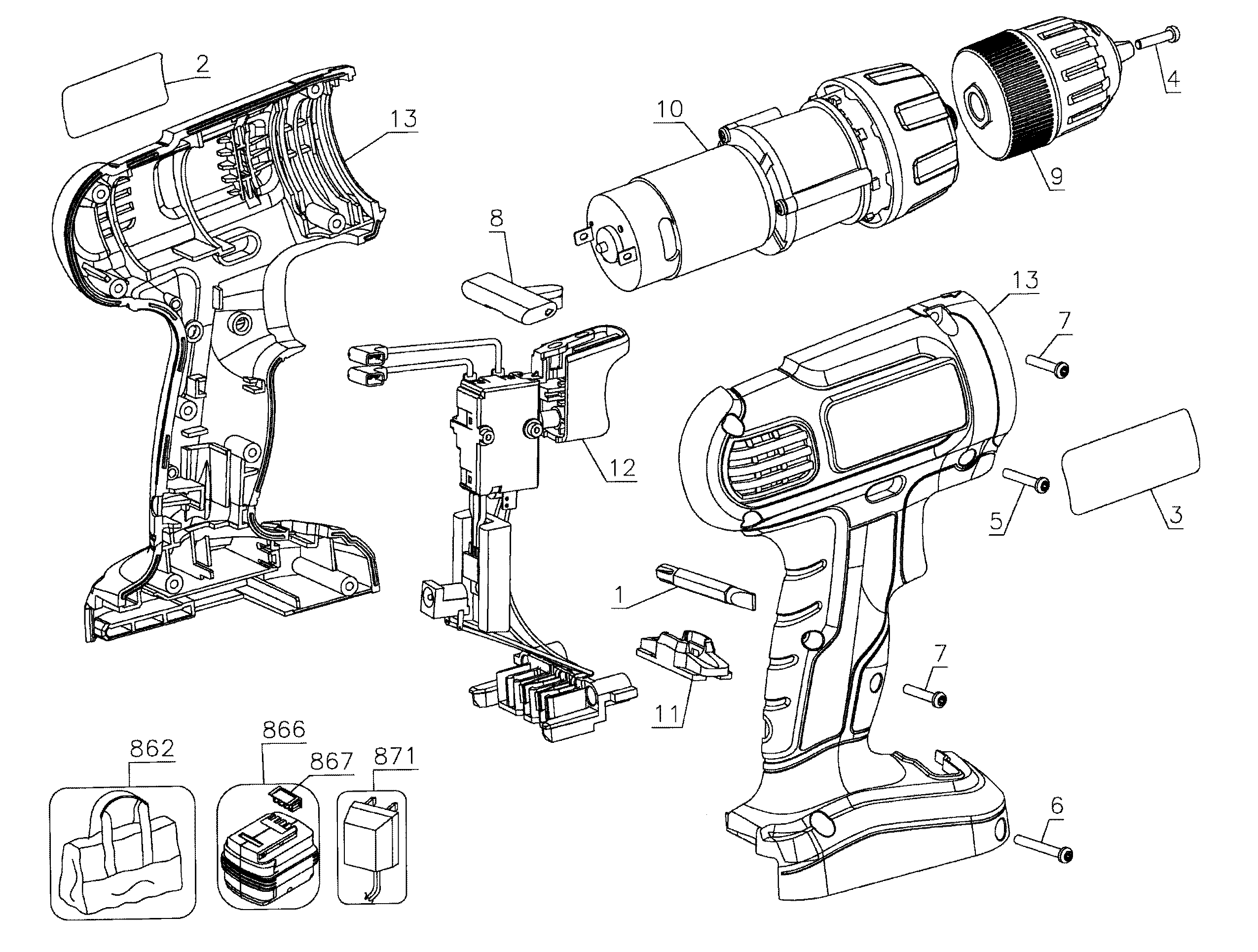 Drill assy