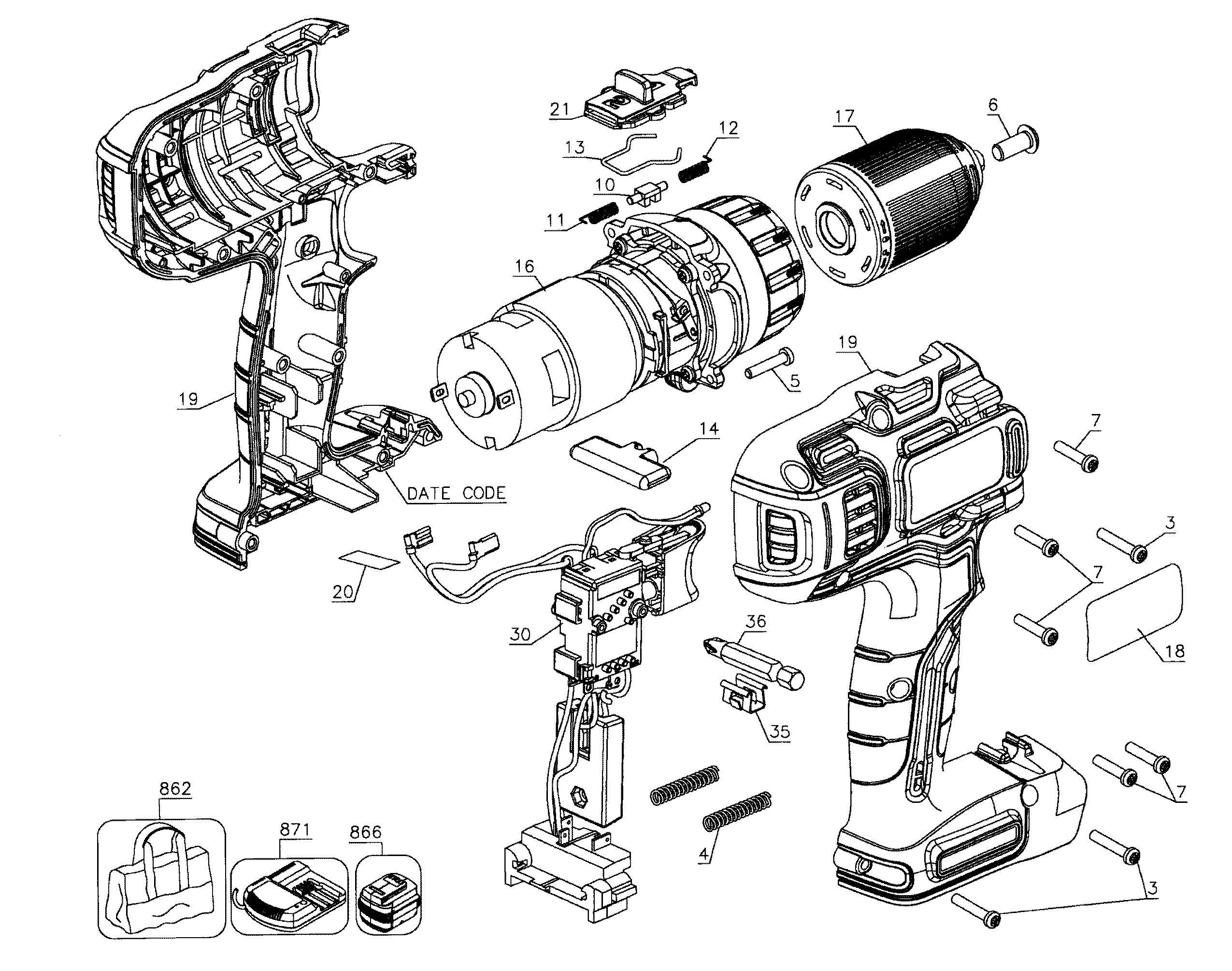Drill assy