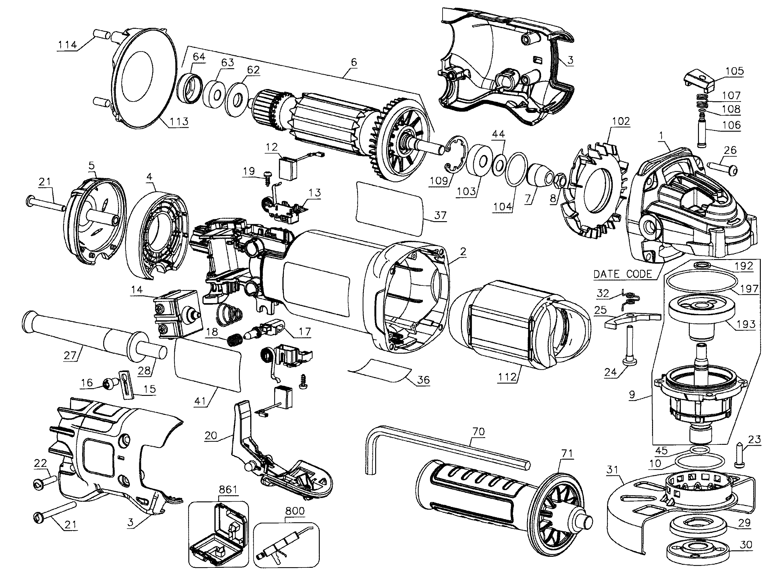 Grinder assy