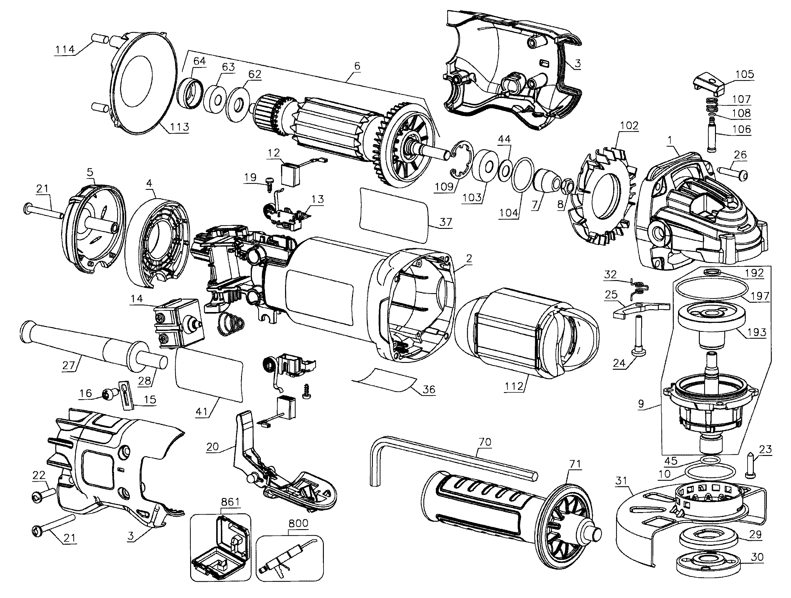 Grinder assy