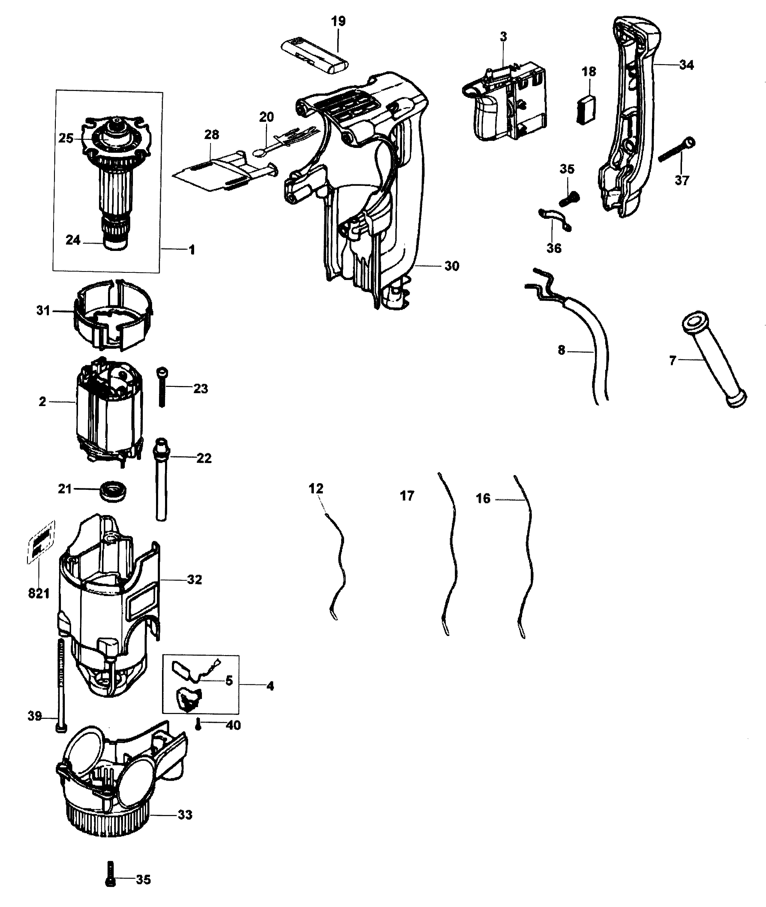 Motor & handle
