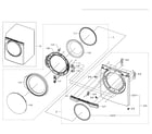 Samsung DV395ETPASU/A1-00 frame front & door diagram