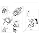Samsung DV395ETPASU/A1-00 drum diagram