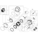Samsung WF395BTPASU/A2-00 tub & drum diagram