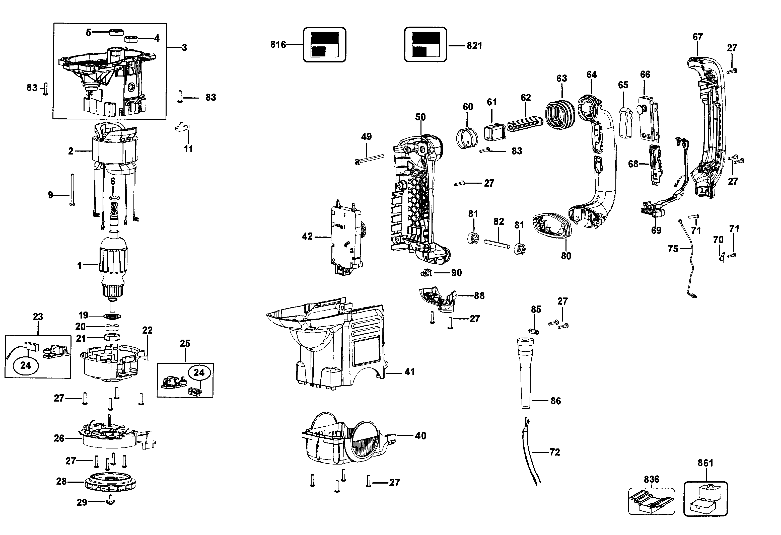 Motor & handle
