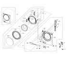 Samsung WF393BTPARA/A2-00 frame front & door diagram