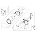 Samsung WF395BTPAWR/A2-00 frame front & door diagram
