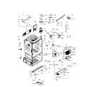 Samsung RF263TEAESR/AA-00 cabinet diagram
