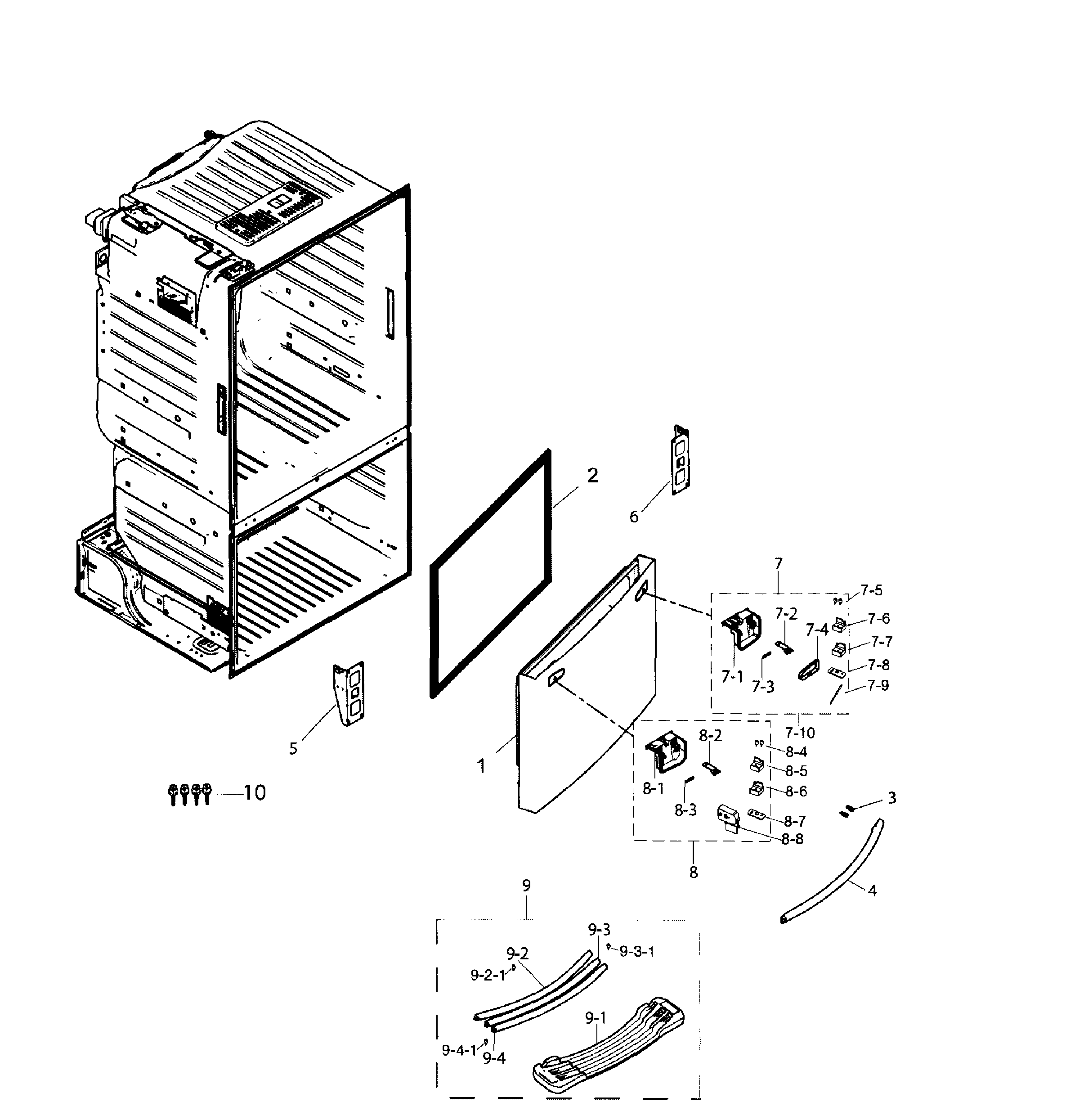 Freezer door