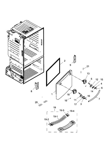 Freezer door