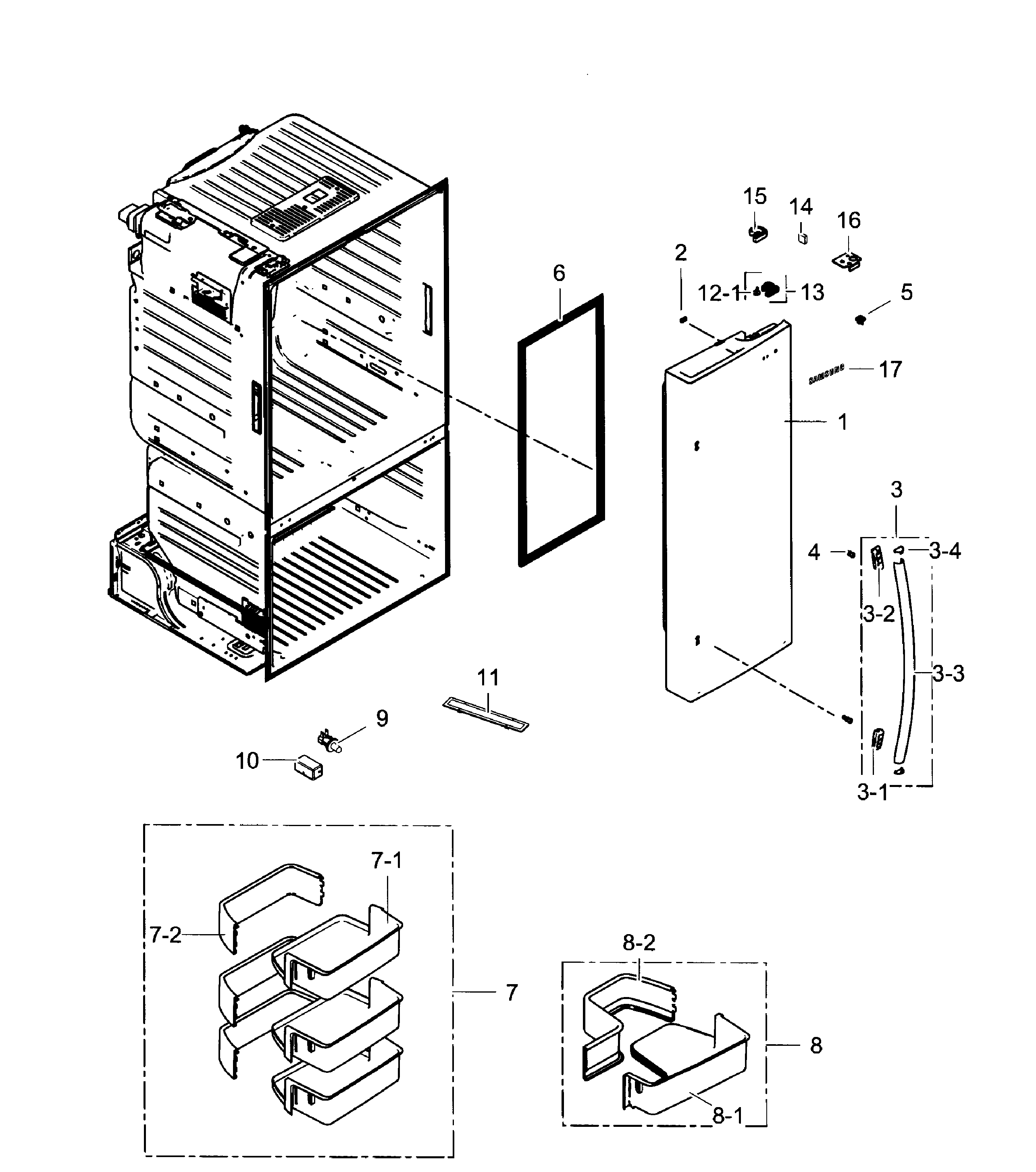 Fridge right door