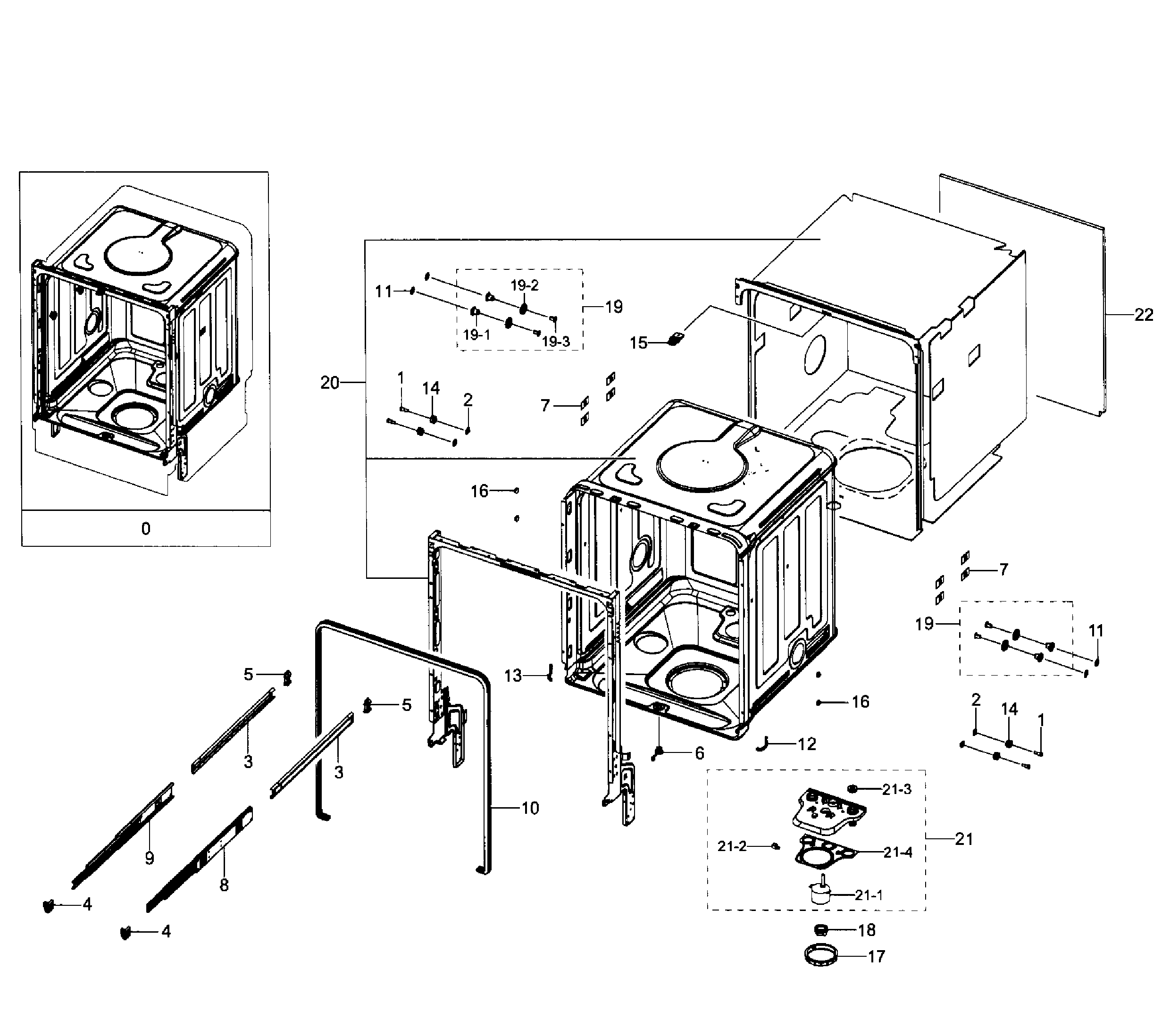 Tub assy