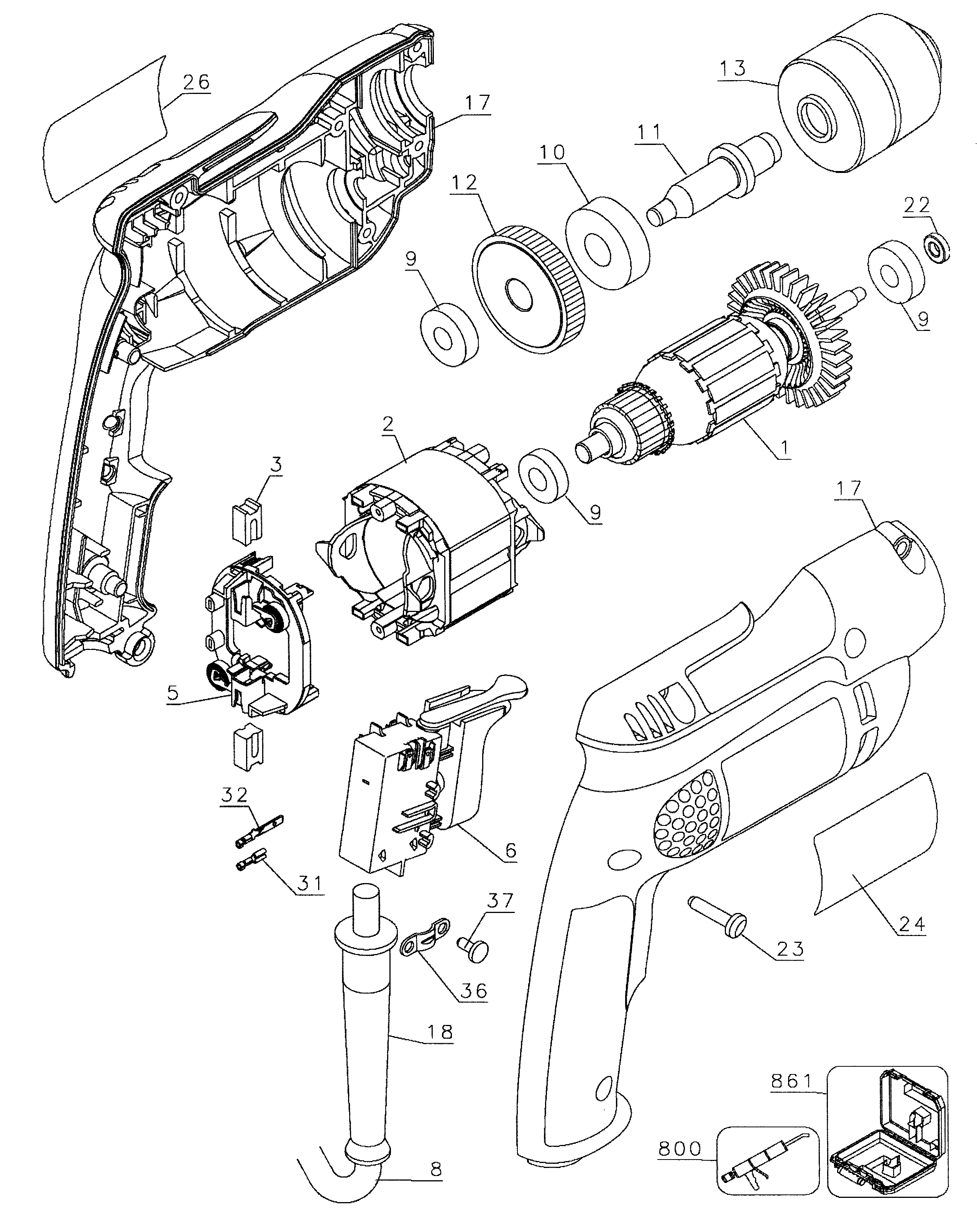 Drill assy