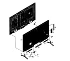 Sony XBR-65X800B cabinet rear diagram
