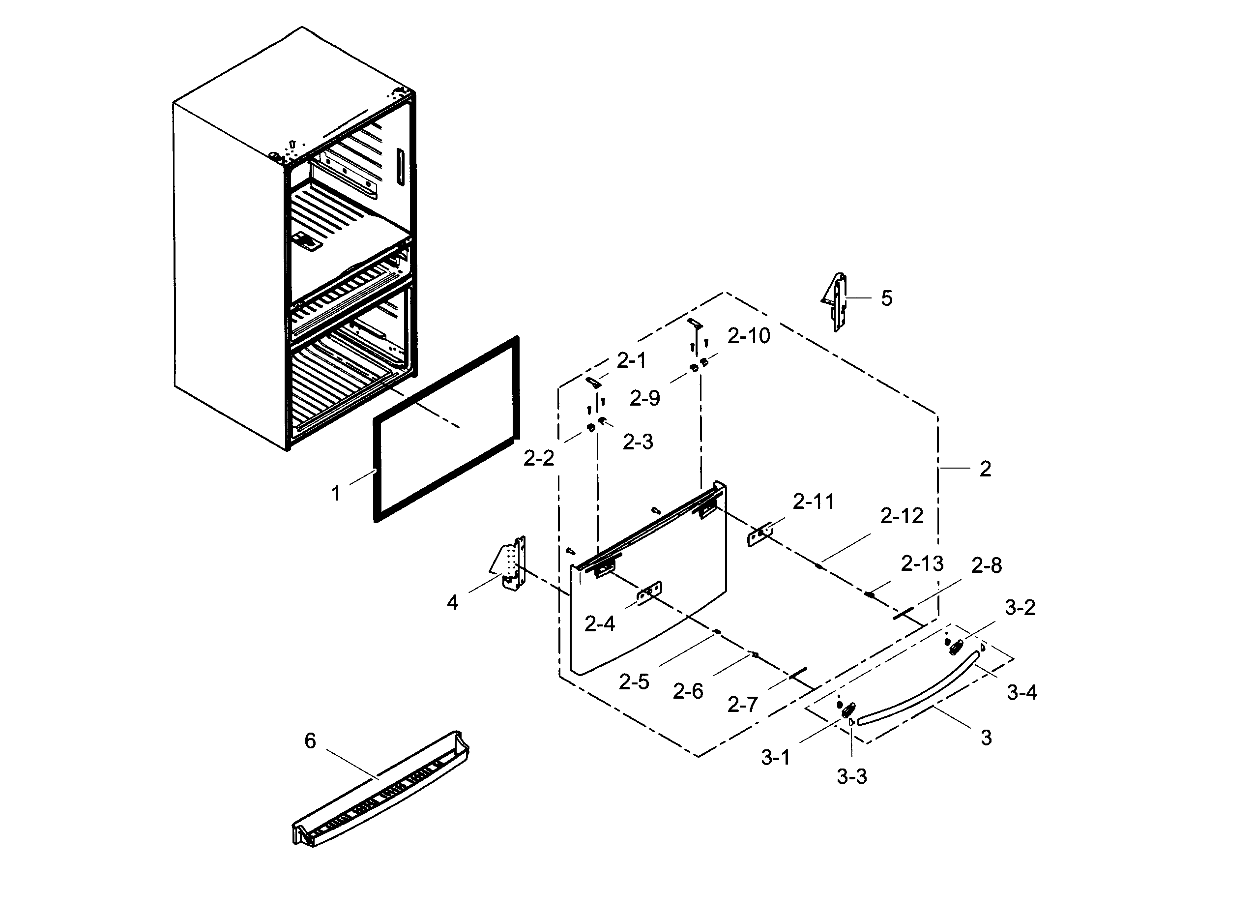 Freezer door