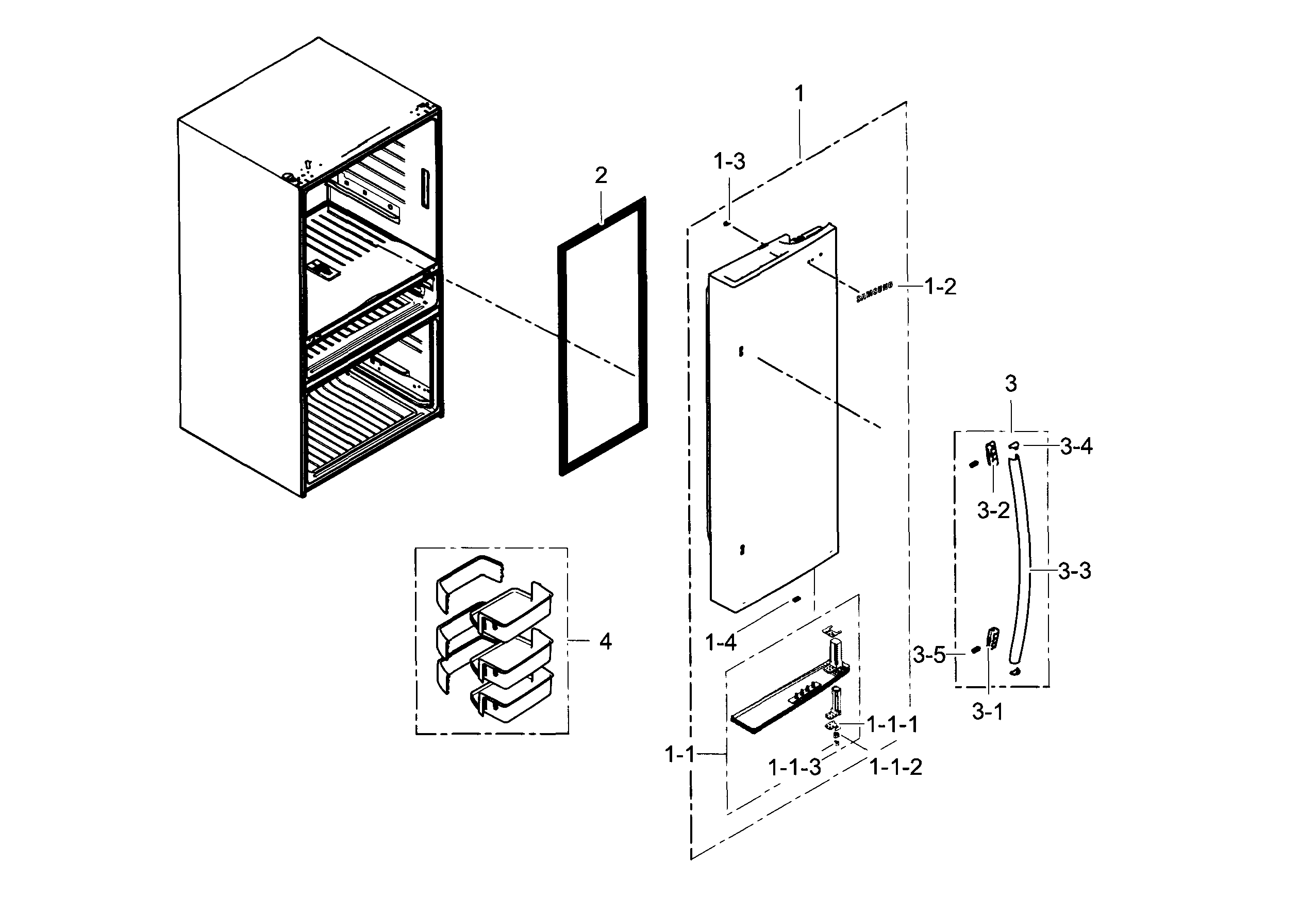 Refrigerator door r