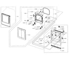 Samsung DV40J3000GW/A2-00 frame front & door diagram