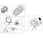 Samsung DV40J3000GW/A2-00 drum parts diagram