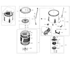 Samsung WA48J7700AW/A2-00 tub parts diagram