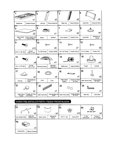 Parts list