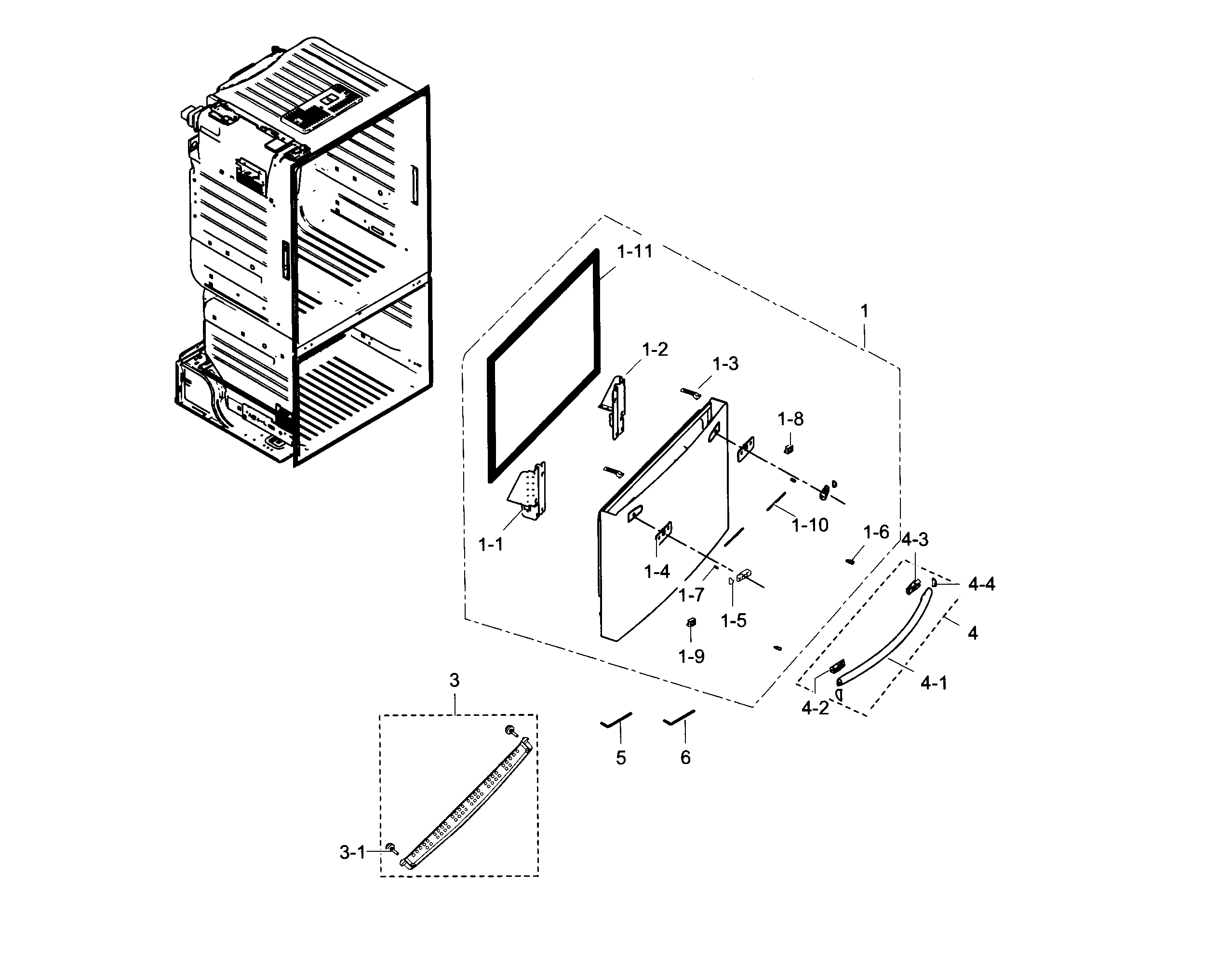 Freezer door