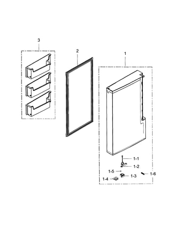 Freezer door l