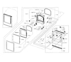 Samsung DV48J7700EW/A2-00 frame front & door diagram