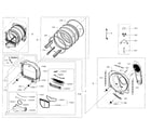 Samsung DV48J7700EW/A2-00 drum parts diagram