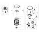Samsung WA40J3000AW/A2-00 tub parts diagram