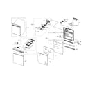 Samsung DW80J3020UB/AA-00 door assy diagram
