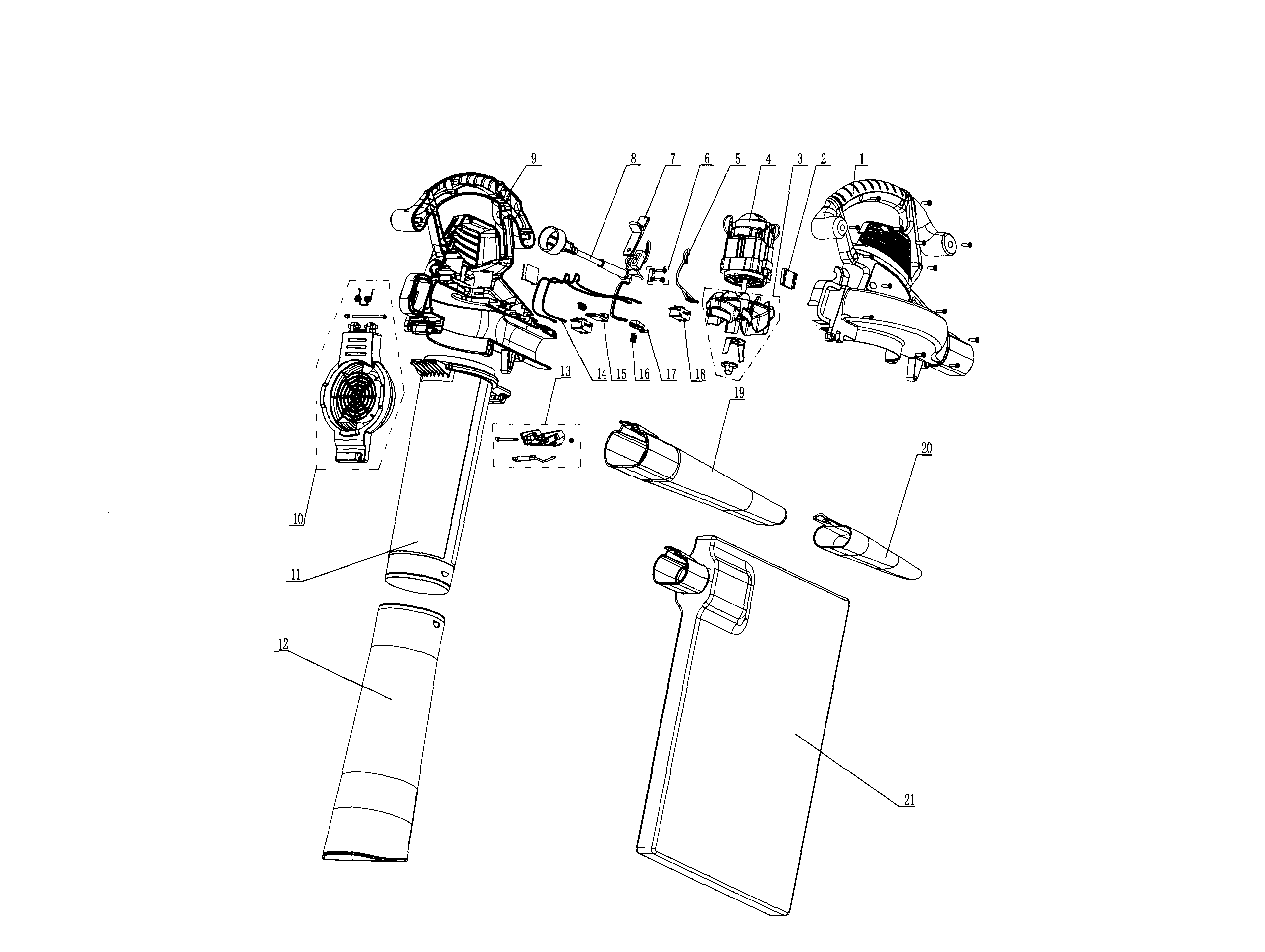 LEAF BLOWER PARTS DIAGRAMS