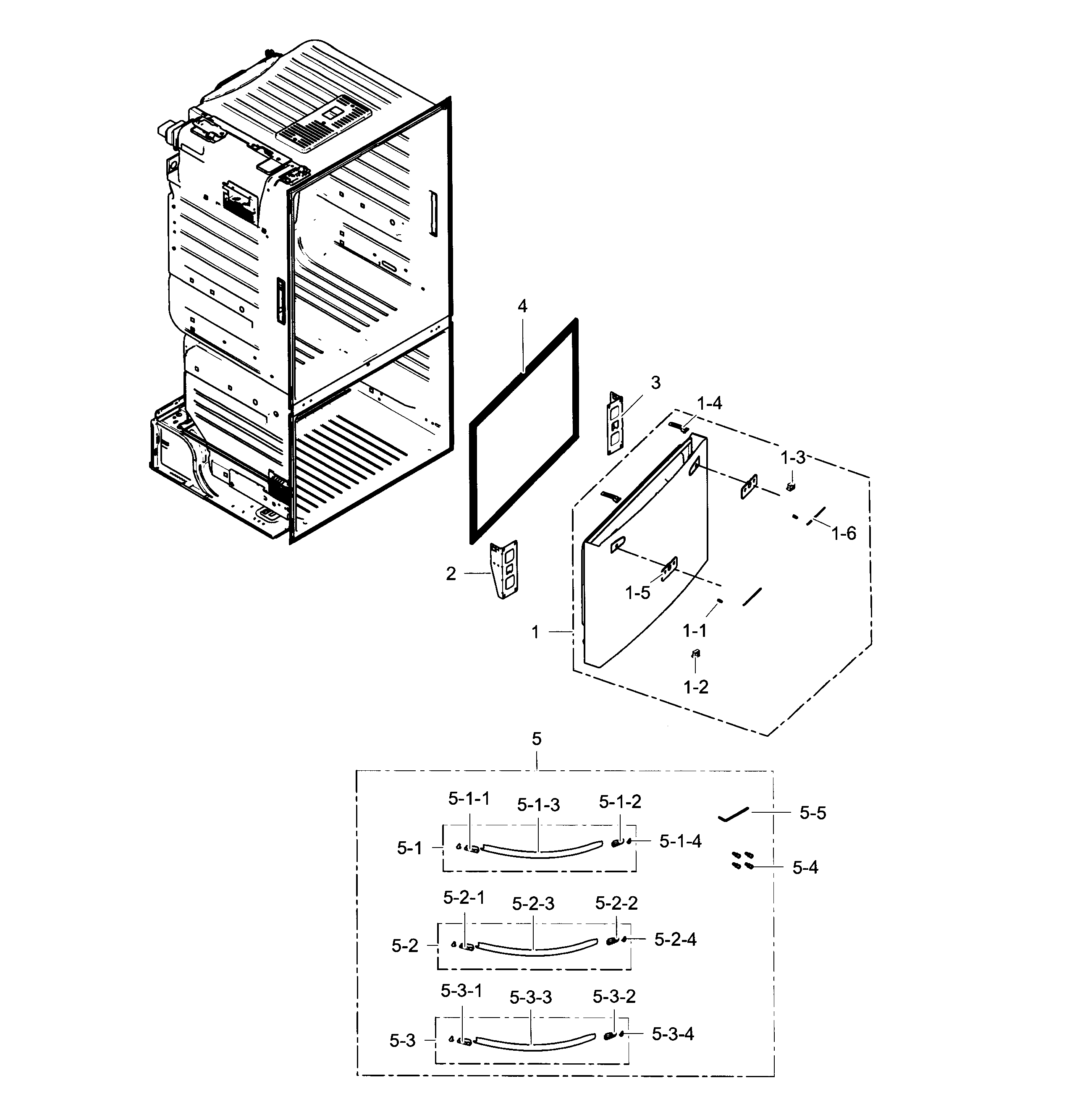 Freezer door
