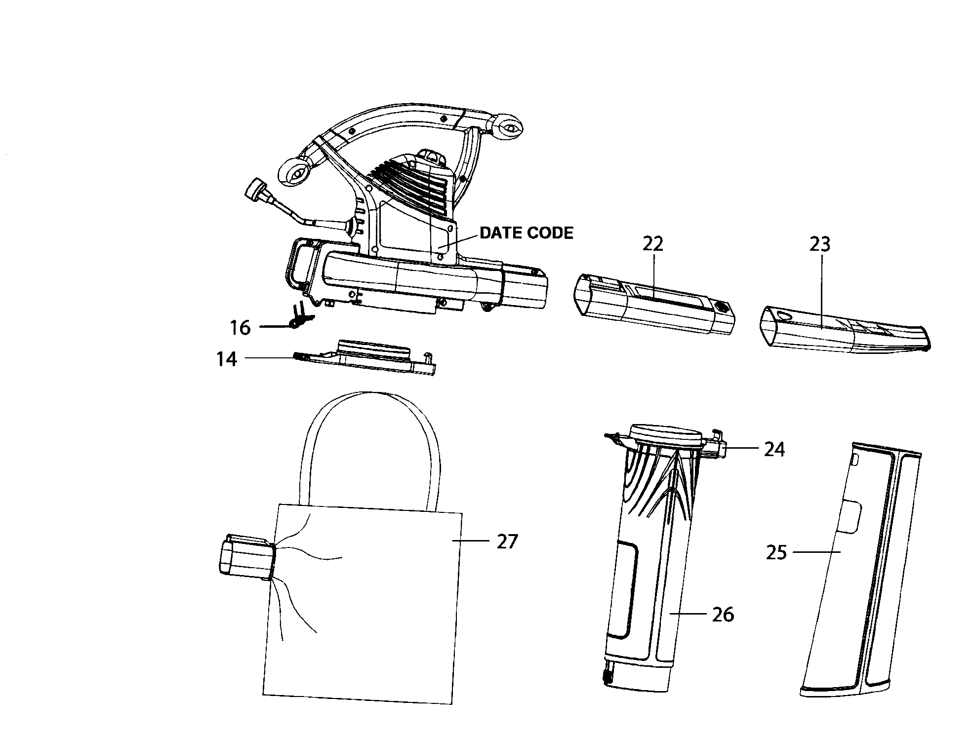 Black & Decker Leaf Blower BV3100 Parts, Diagrams, Videos & Repair