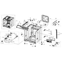 Samsung WF330ANW/XAA-01 frame & cover parts diagram