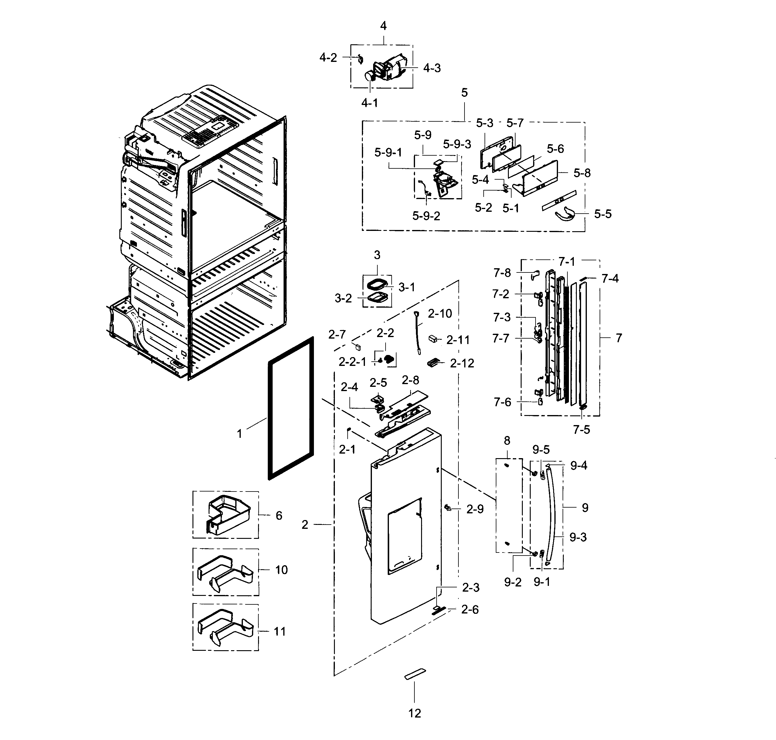 Refrigerator door l