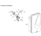 Generac 005939-6 air cleaner and carburetor diagram