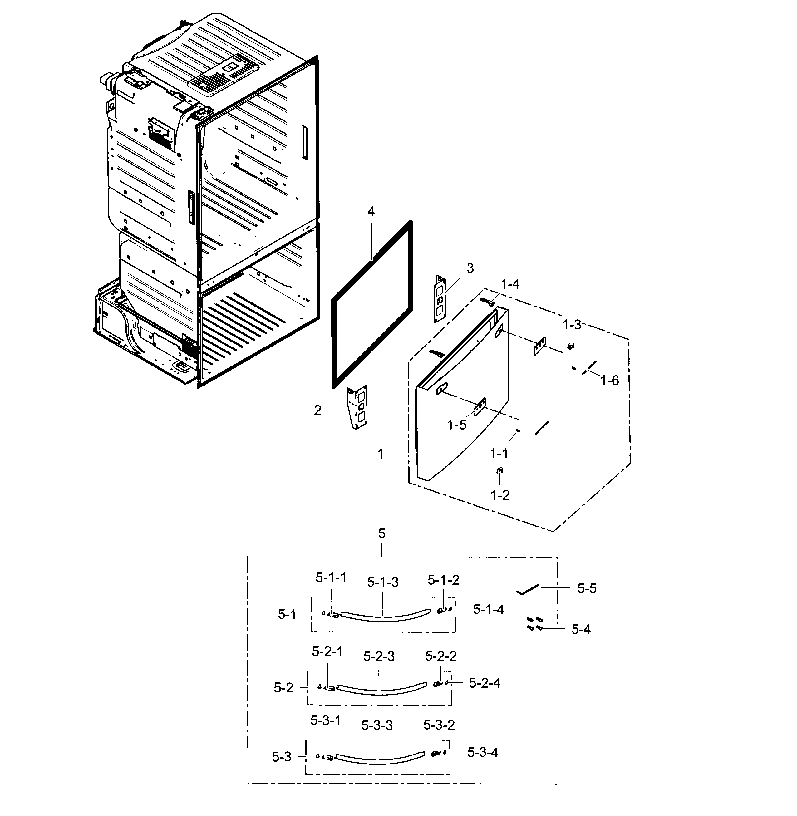 Freezer door