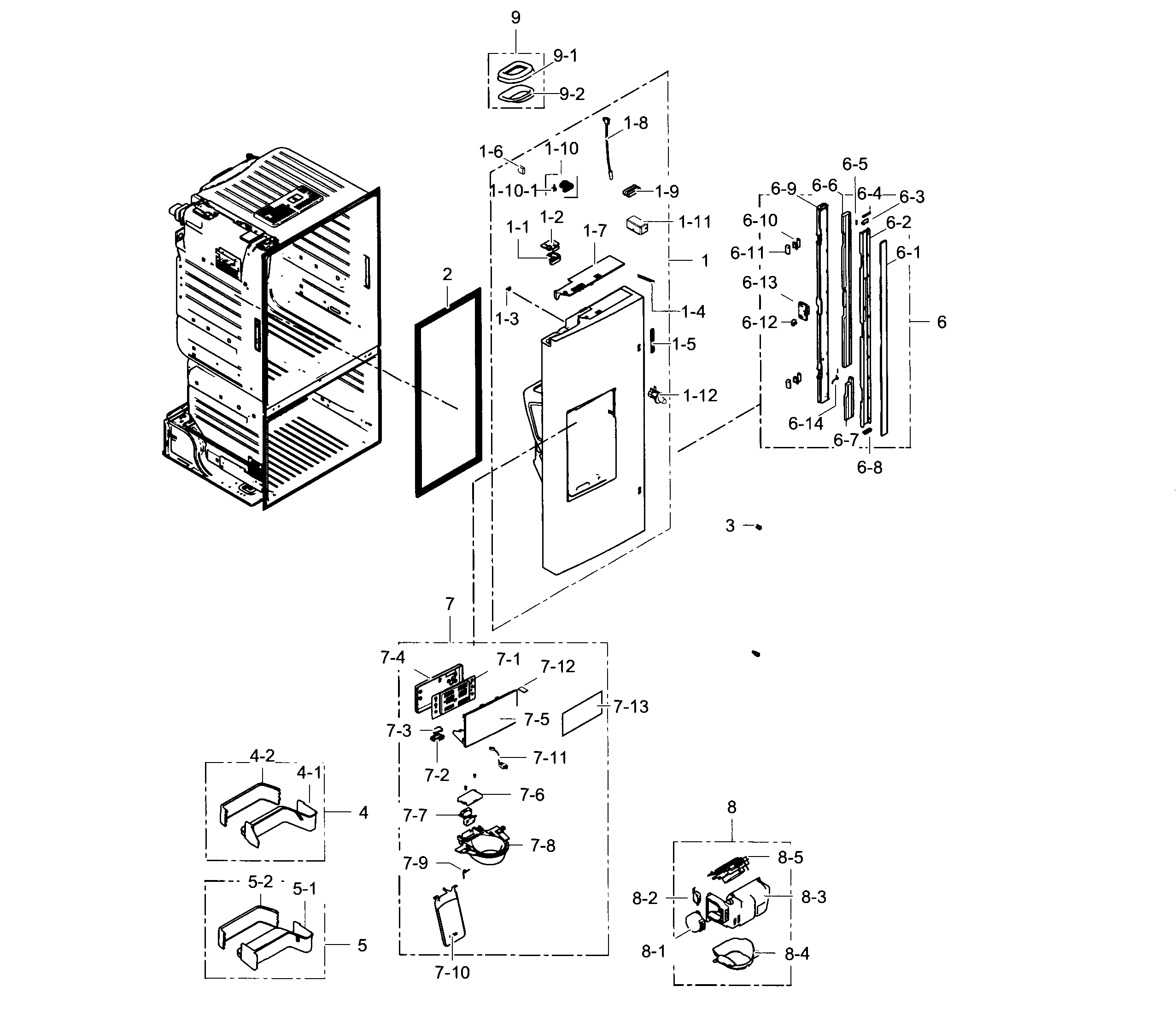 Refrigerator door l