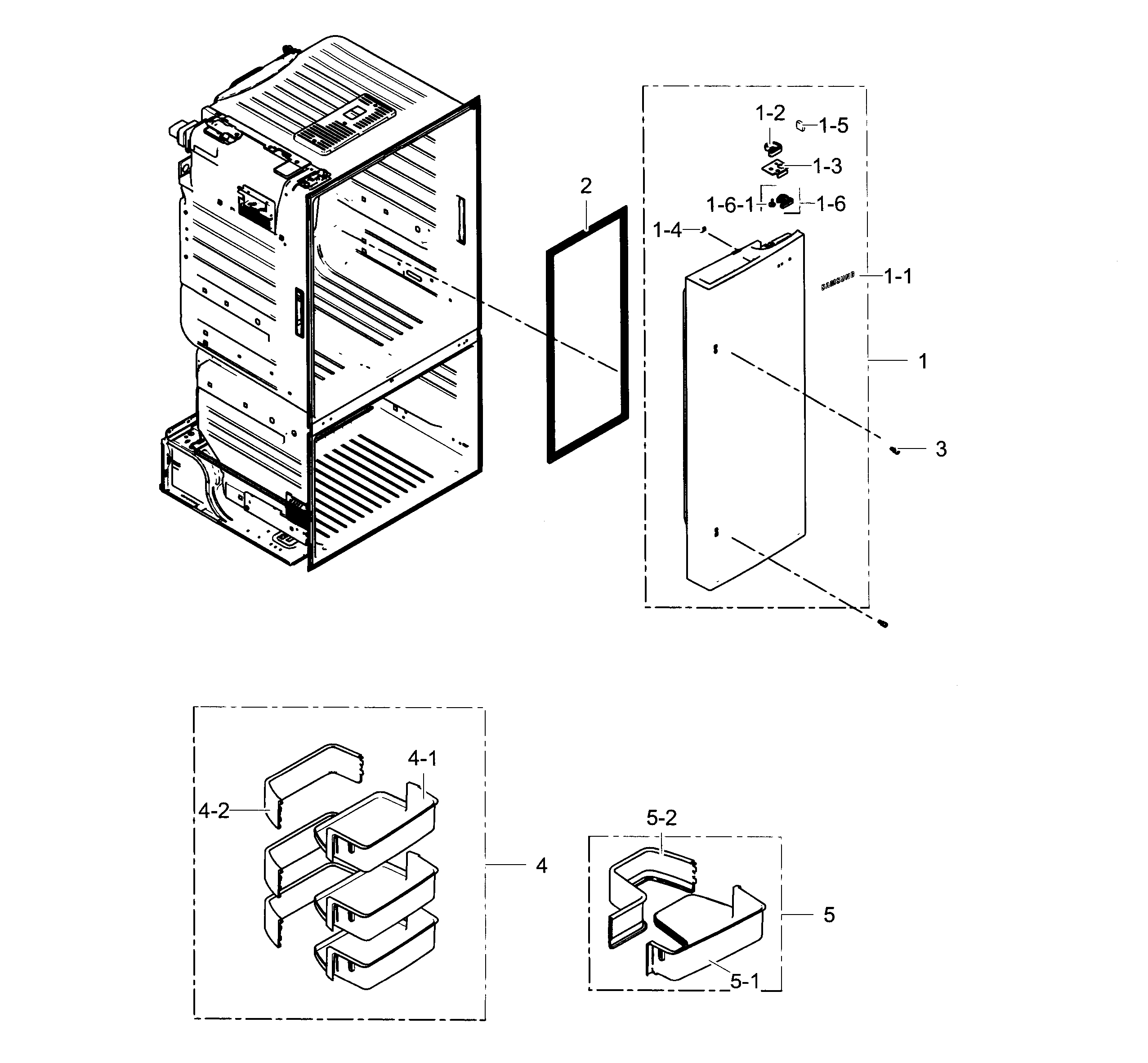 Refrigerator door r