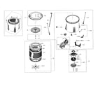 Samsung WA48J7770AW/A2-00 tub parts diagram