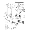 Samsung RS25J500DSR/AA-00 cabinet diagram